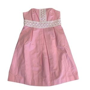 Lilly Pulitzer BETSY Pink Strapless dress size 2 New